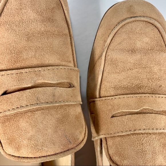 J.Crew Suede Penny Loafer Slip On 6 Tan Beigh Nude - Picture 8 of 8